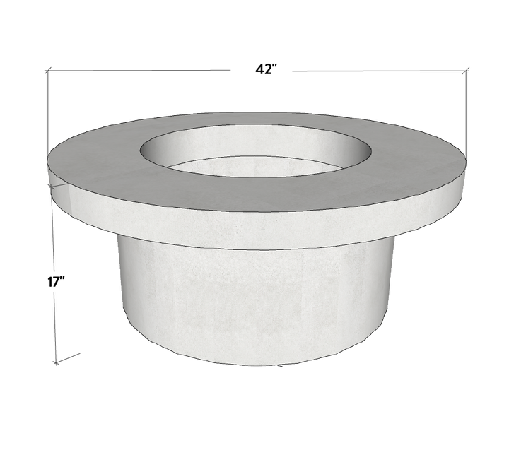 Mirasol - Circular Concrete Fire Pit Table
