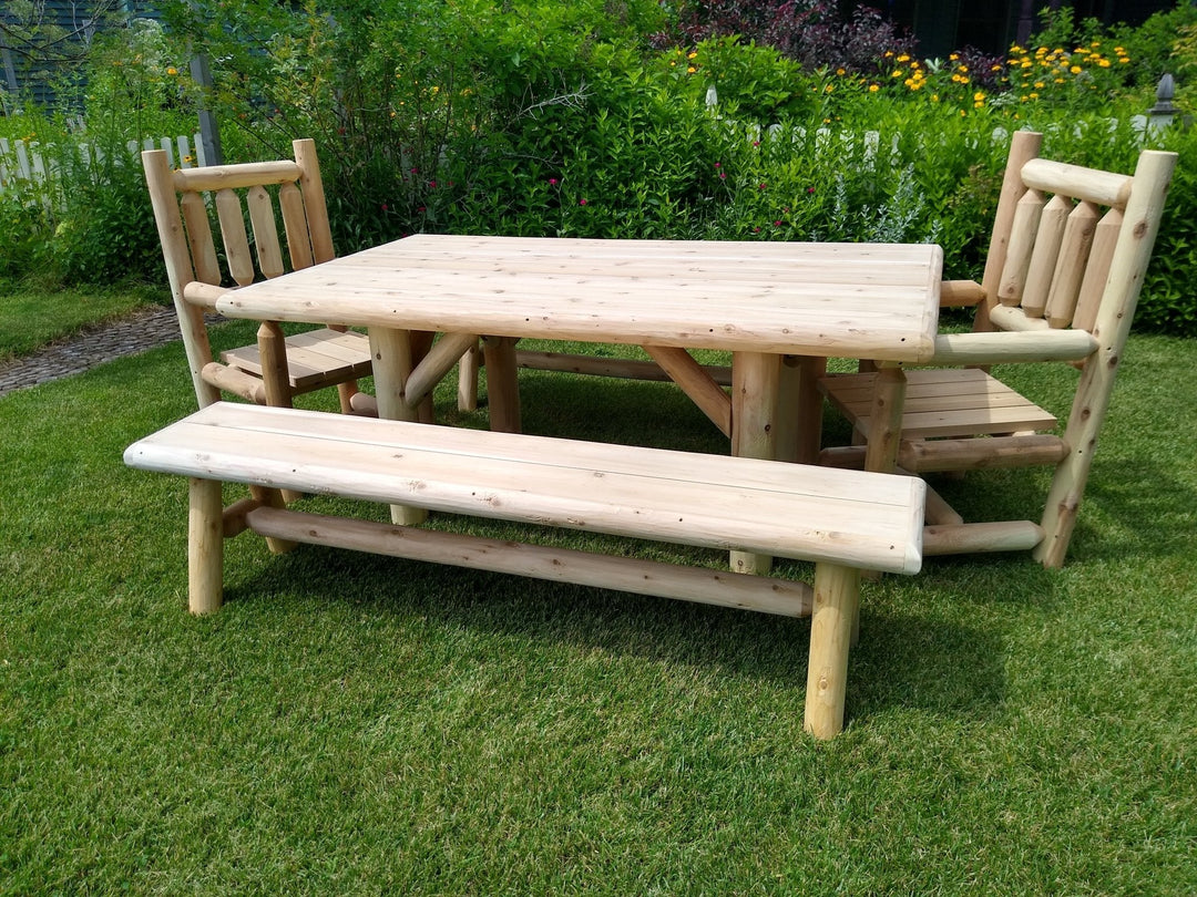 Cedar Creek Handcrafted Farmhouse Patio Table and Chairs