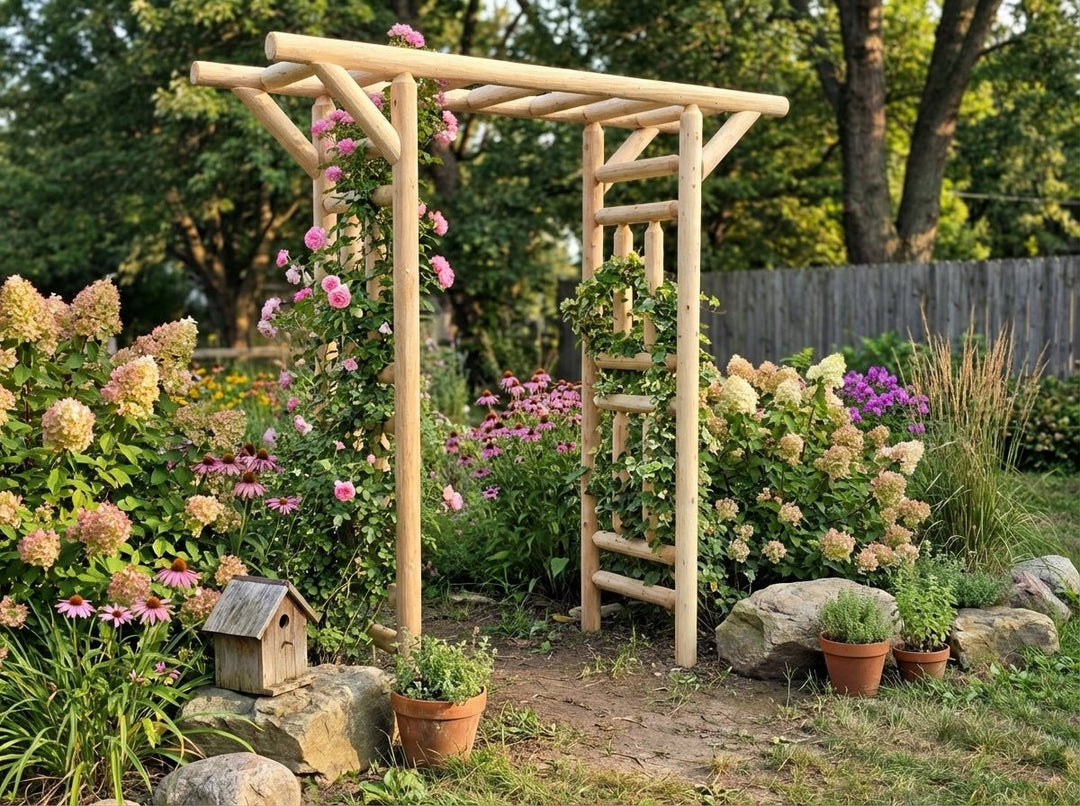 Cedar Log Arbor by Cedar Creek