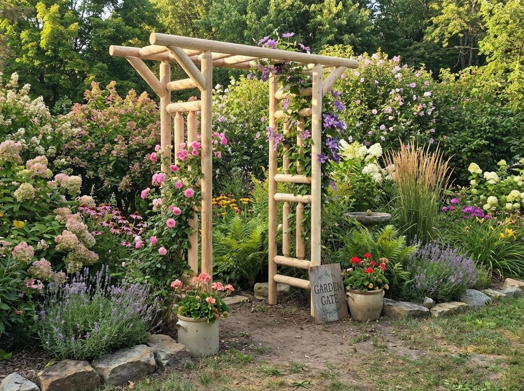 Cedar Log Arbor by Cedar Creek