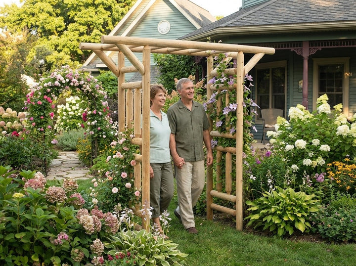 Cedar Log Arbor by Cedar Creek