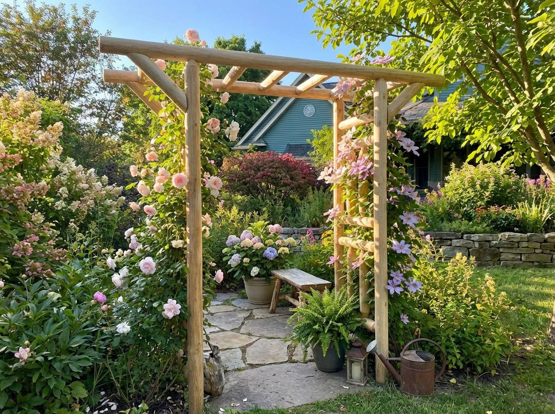 Cedar Log Arbor by Cedar Creek