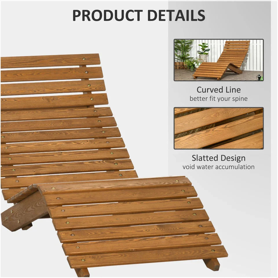 Crosby Wooden Outdoor Lounge Chair