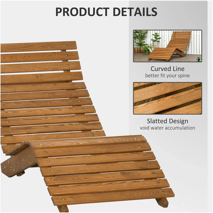 Crosby Wooden Outdoor Lounge Chair