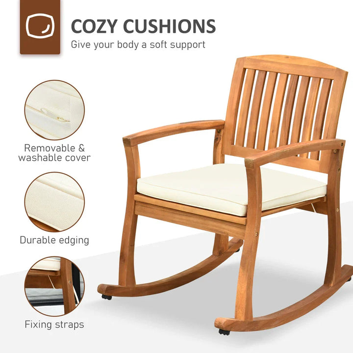 Dorothy Wooden Outdoor Patio Rocking Chair