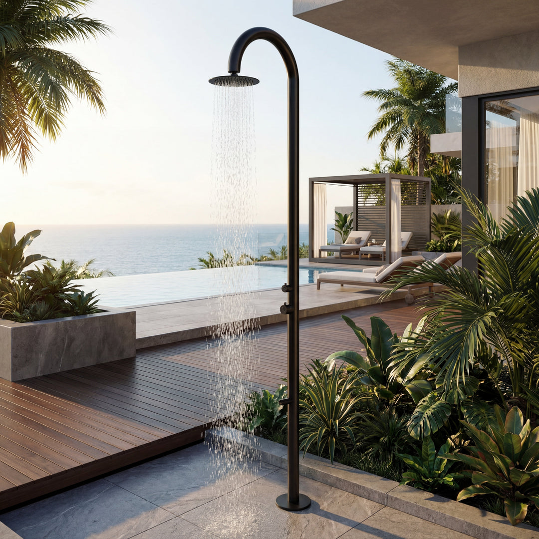 Sierra Freestanding Outdoor Shower with Foot Wash